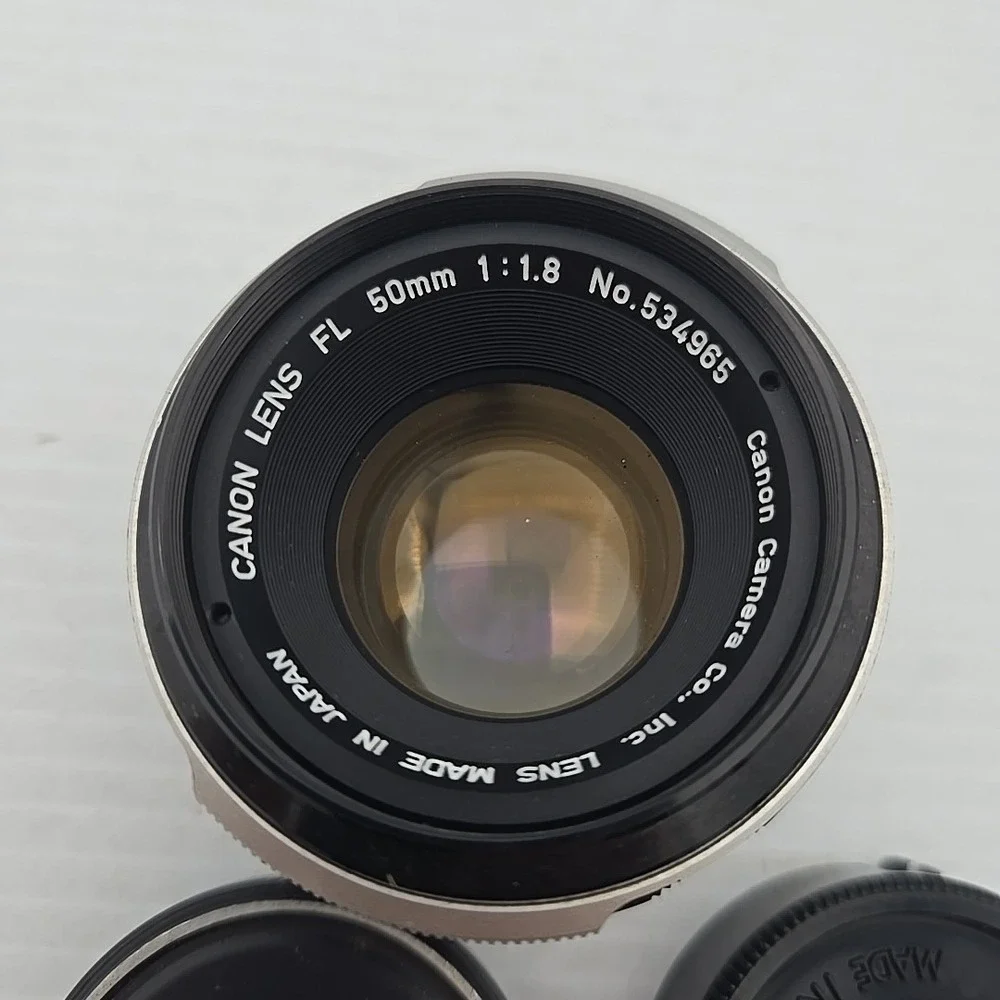 Canon FL 50mm Lens with Black and Silver Finish
